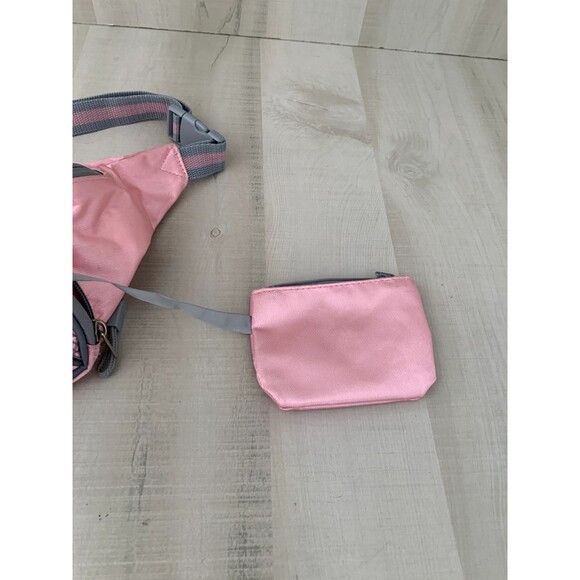 Vintage EastSport Gray & Pink Waist Fanny Pack With Extra Pocket Pouch 90s - Picture 7 of 13